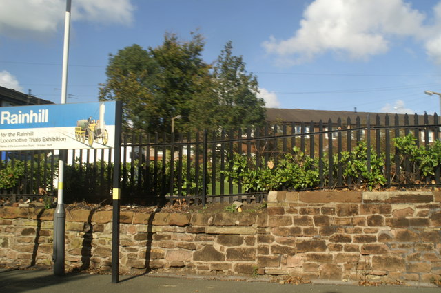 Sign on Rainhill Station platform