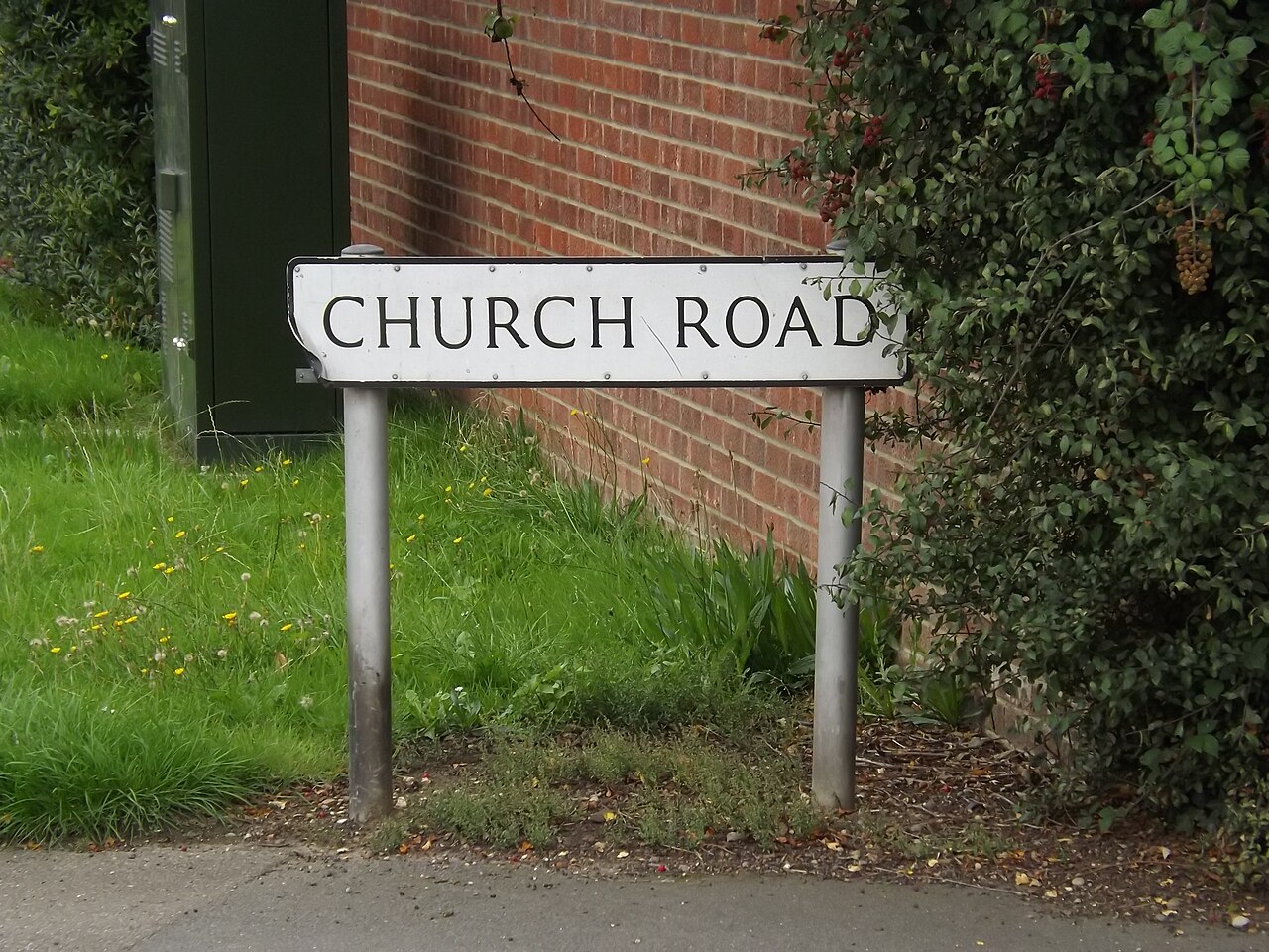 Church Road sign