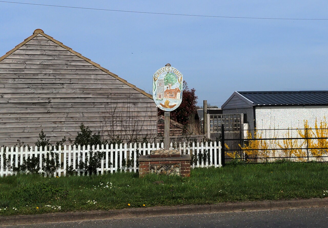 The village sign, Dereham Road, Garvestone