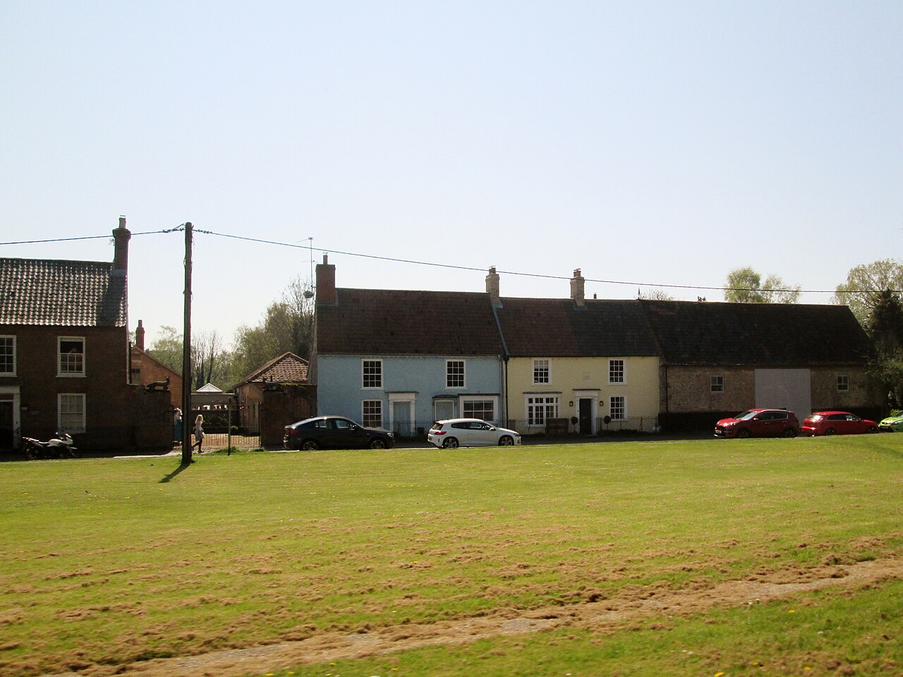 Houses on the village green. East Rudham