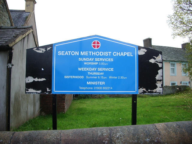 Seaton Methodist Chapel, Sign