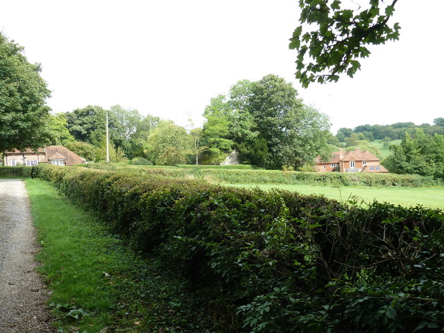 View from the churchyard gates at Shalden