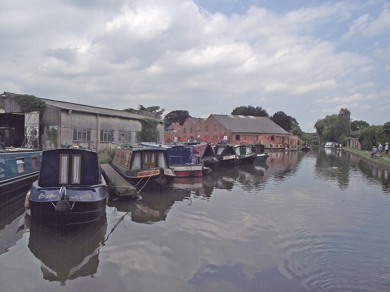 Canal basin and wharves at Shardlow in Derbyshire
