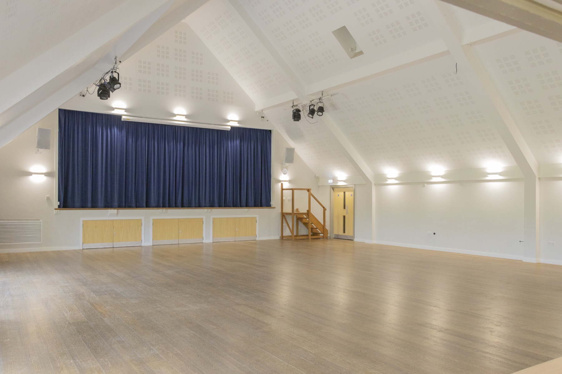 Main Hall and stage at Smarden Charter Hall