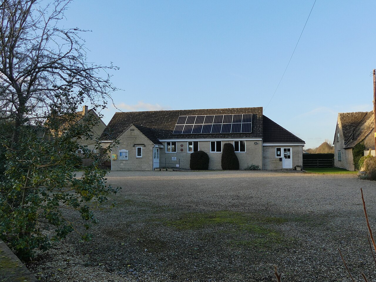 Somerford Keynes Village Hall as seen from the road