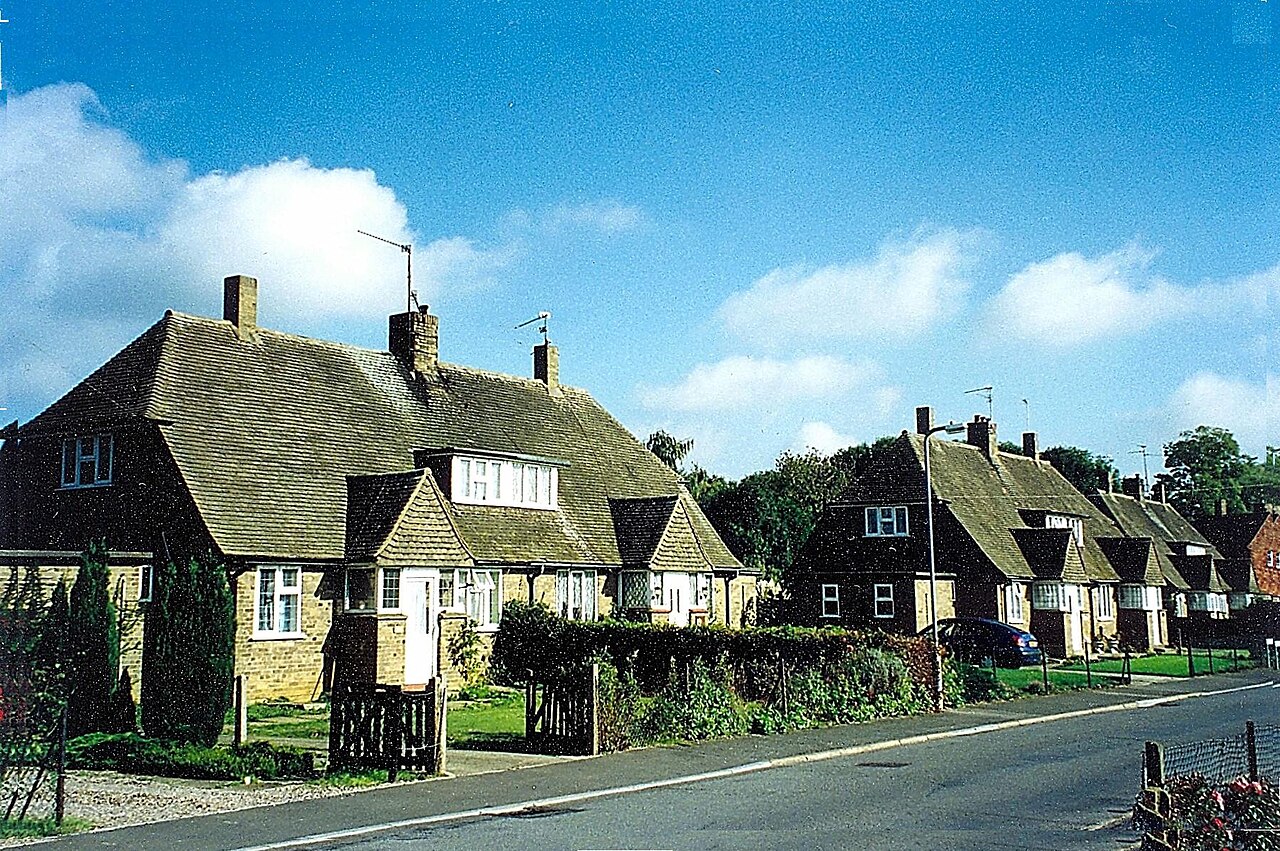 Council houses in Harrington Street, Bourne, Lincolnshire