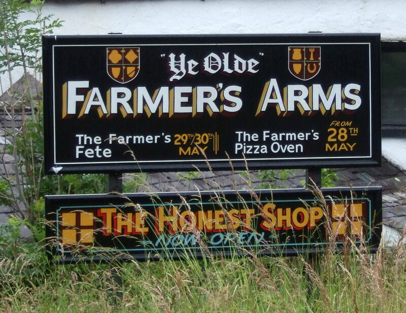 Sign for the Farmer's Arms, Lane Head
